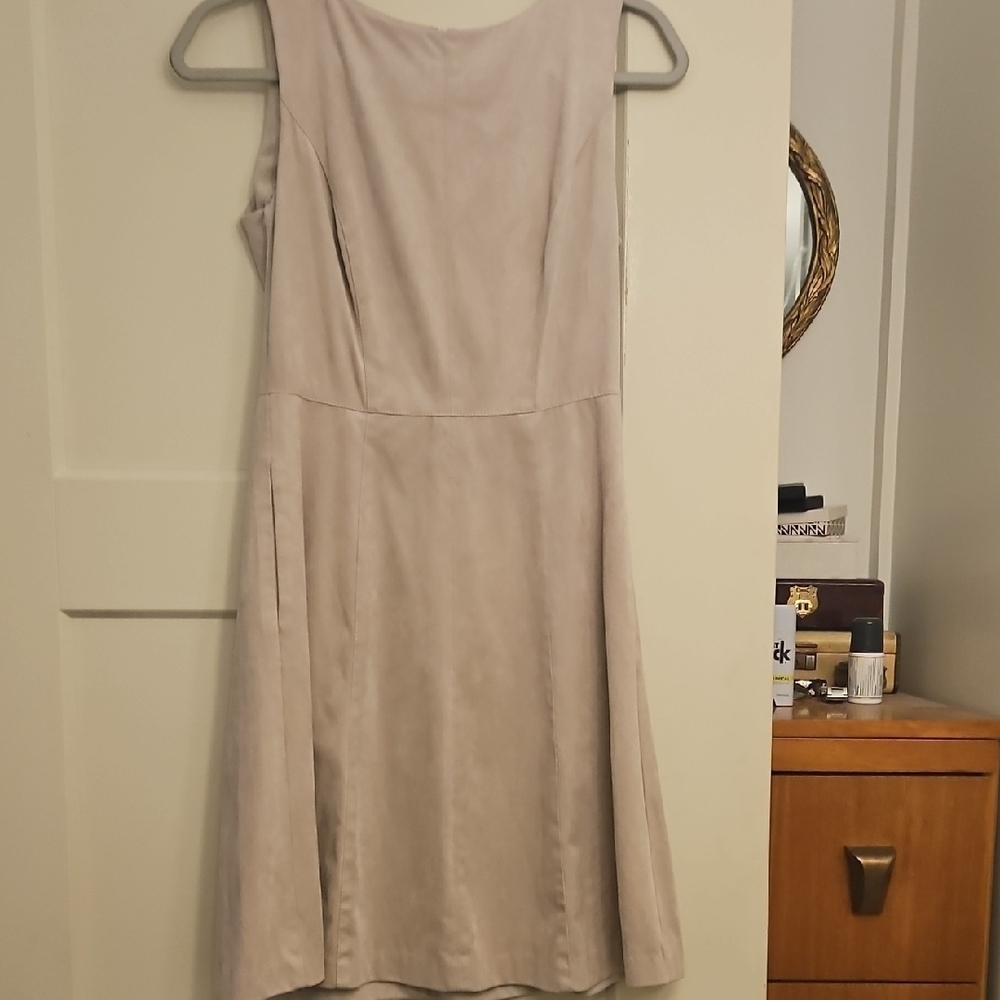 Lily Rose Cream Suede Midi Dress
